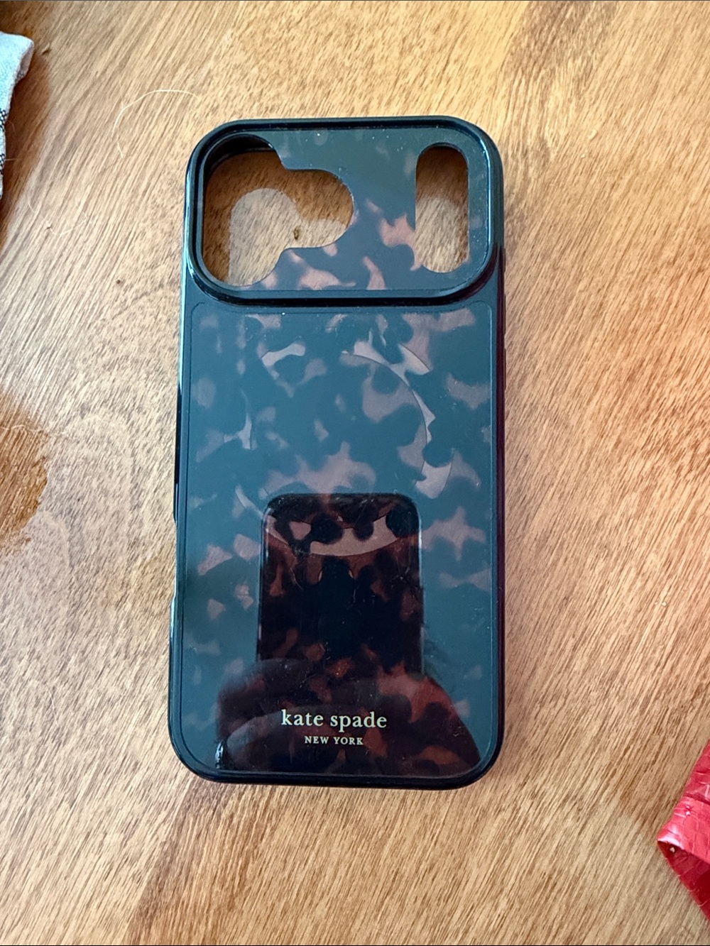 kate spade Black and Brown Tortoiseshell iPhone 17 pro max Case